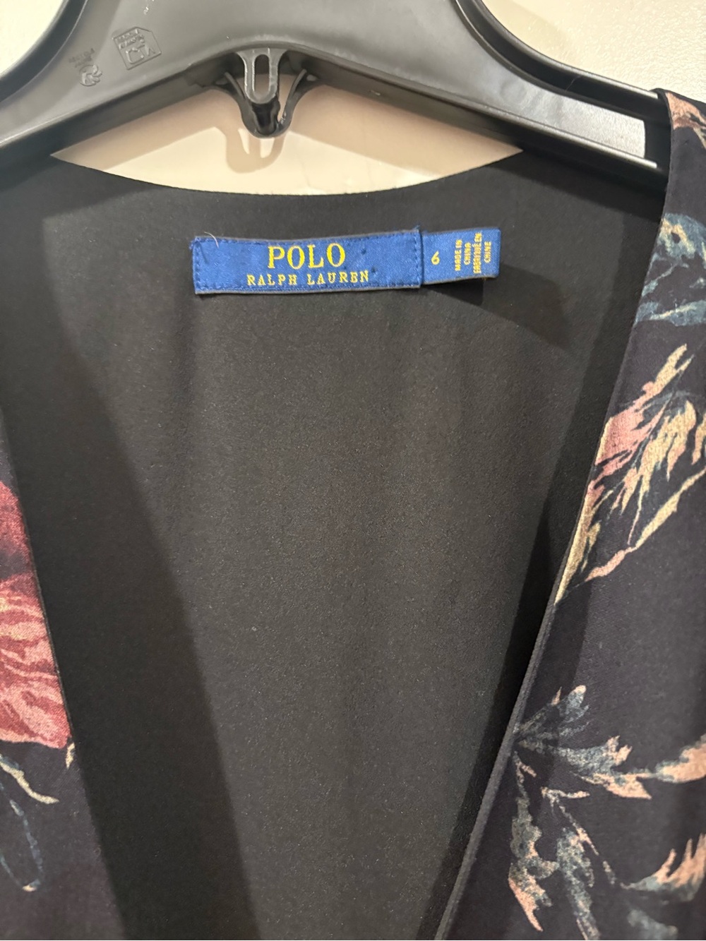 Polo by Ralph Lauren Black Floral V-Neck Maxi Dress - Picture 7 of 7